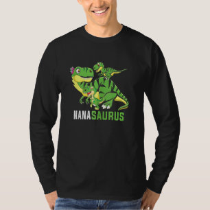 Nanasaurus Cute Nana Saurus Dinosaur Christmas T-Shirt