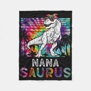 Nanasaurus Dinosaur Nana Saurus Family Matching Ti Fleece Blanket