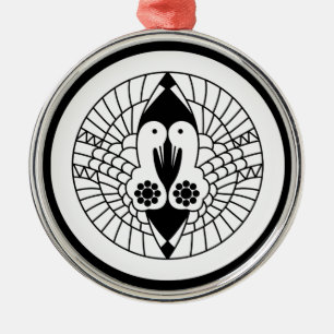 Nanbu cranes metal ornament