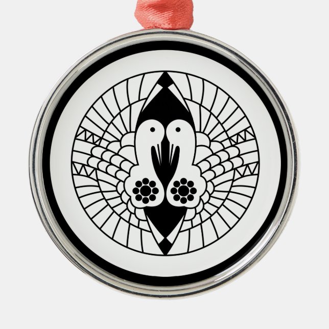 Nanbu cranes metal ornament (Front)