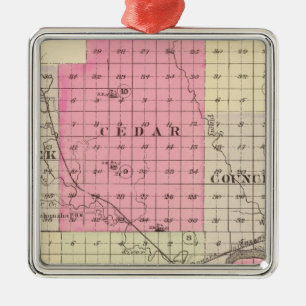 Nance County, Nebraska Metal Ornament