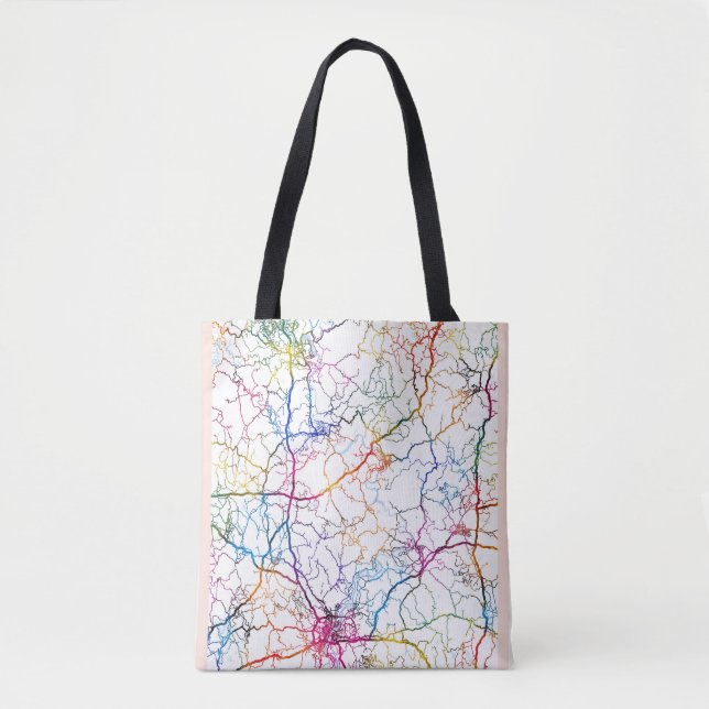 Nanchong China City Map Tote Bag (Front)