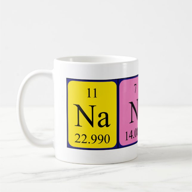 Nanci periodic table name mug (Left)