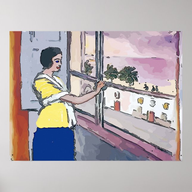 Nancy at window in watching her children poster (Front)