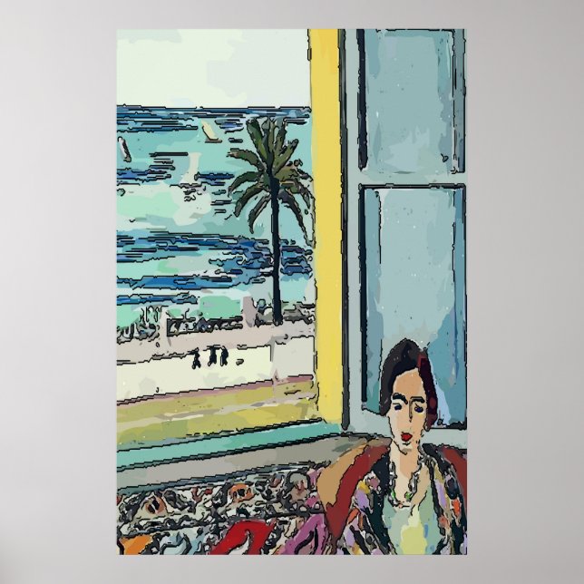 Nancy at Window, Matisse Style Poster (Front)