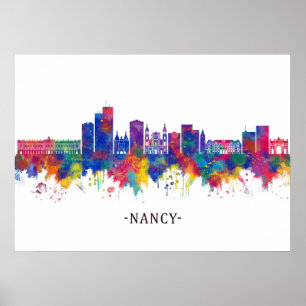 Nancy France Skyline Poster