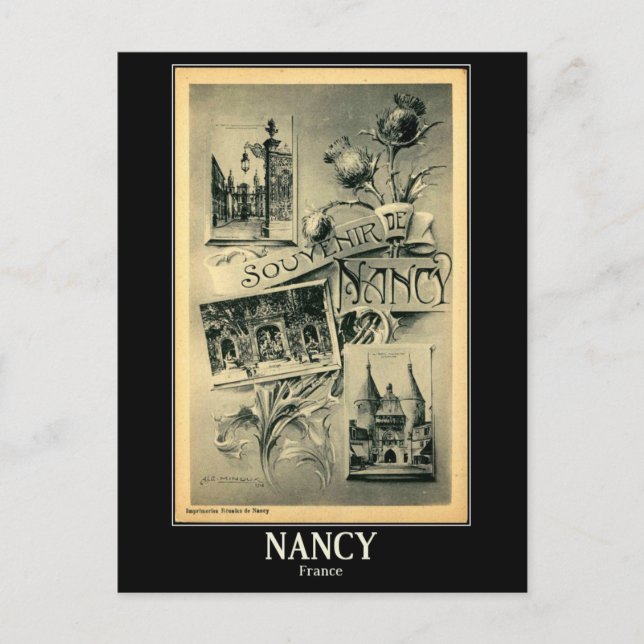 Nancy, France, Vintage Postcard (Front)