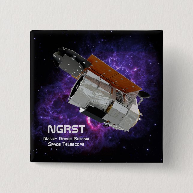 Nancy Grace Roman Space Telescope 2 Inch Square Button (Front)