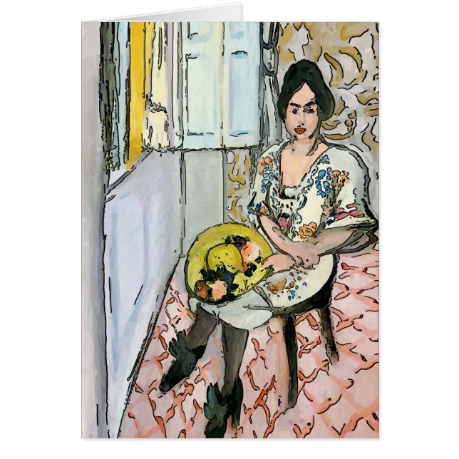 Nancy in Chair at Condo, Matisse Style, (Front)