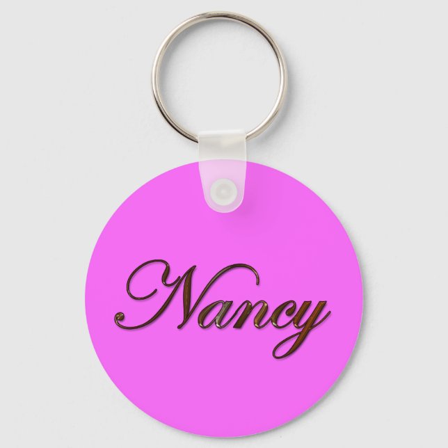 NANCY Name-Branded Gift Keychain or Zipper-pull (Front)