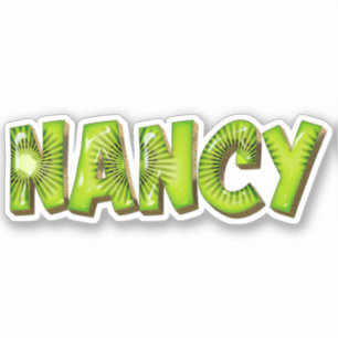 Nancy Name Kiwi Design Sticker