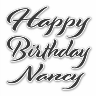 Nancy Name Vorname black Sticker Geburtstag