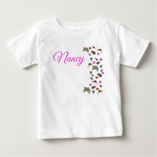 Nancy, Name, With Australian Wildlife, Baby T-Shirt