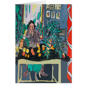 Nancy on Cell Phone, add or edit text, Cards