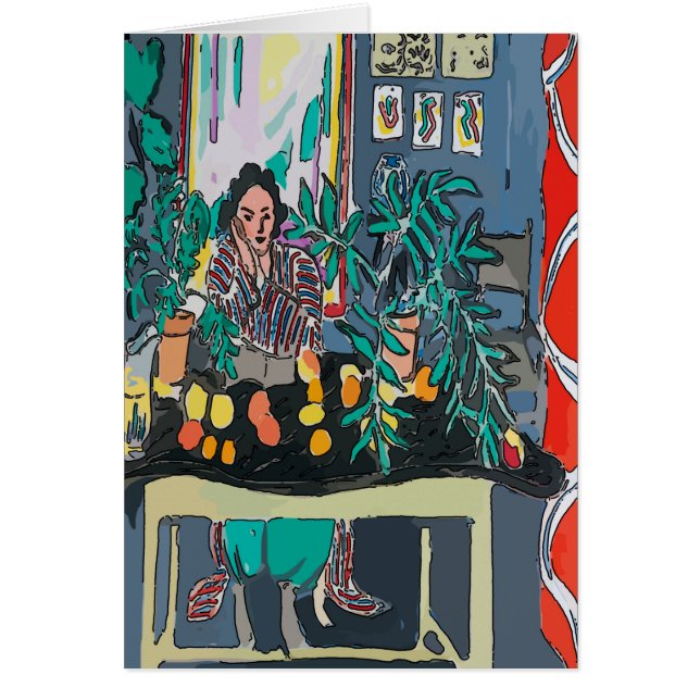 Nancy on Cell Phone, add or edit text, Cards (Front)