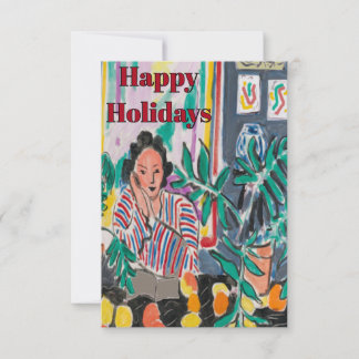 Nancy on Cell Phone, add text, Happy Holiday Thank You Card