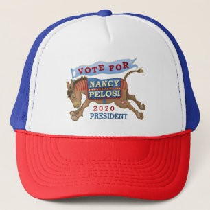Nancy Pelosi for President 2020 Democrat Donkey Trucker Hat