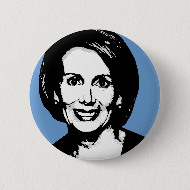 Nancy Pelosi Gear 2 Inch Round Button (Front)