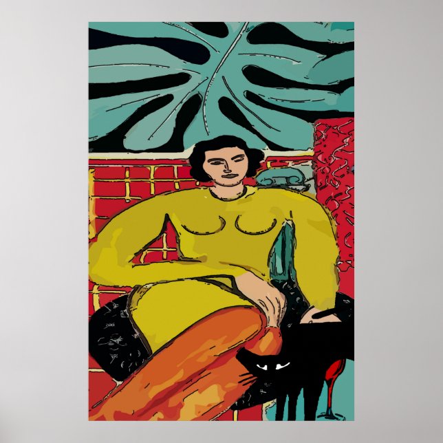 Nancy with Black Cat Poster (Front)