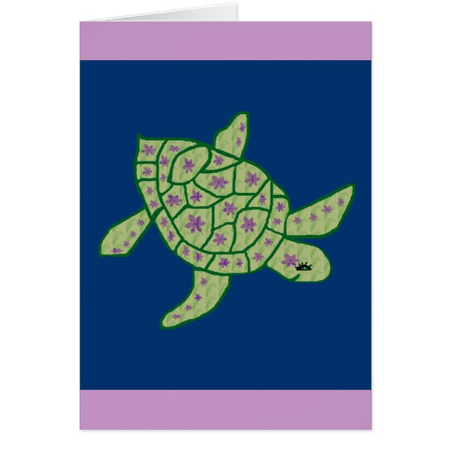 Nani Honu (Beautiful sea turtle) blank card (Front)