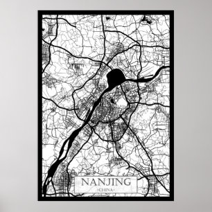 Nanjing China Map Poster