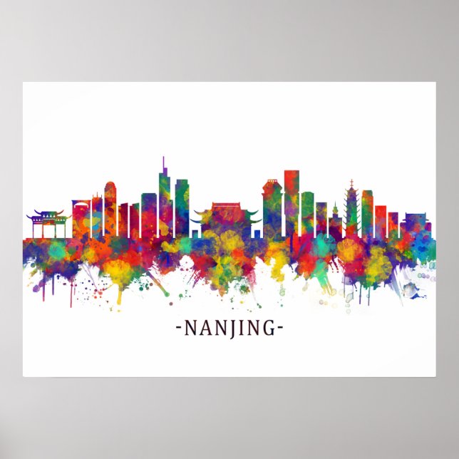 Nanjing China Skyline Poster (Front)