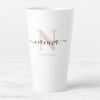 Nanna Elegant Script Monogram Blush Pink