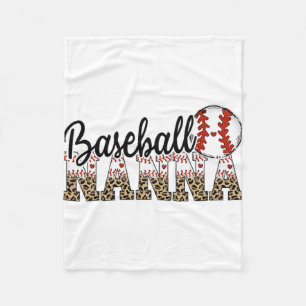 Nanna Women Ballpark Nanna Baseball Mom Mothers Da Fleece Blanket