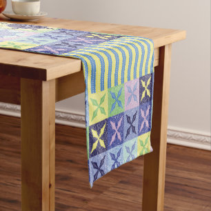 Nanna's Pretty Faux Knit Crochet Blanket Pattern Short Table Runner