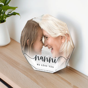 Nanni We Love You   Grandma Script Overlay Photo Block