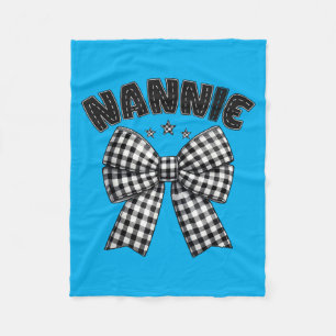 Nannie Pit Crew Family Racing Birthday Race Car Fleece Blanket