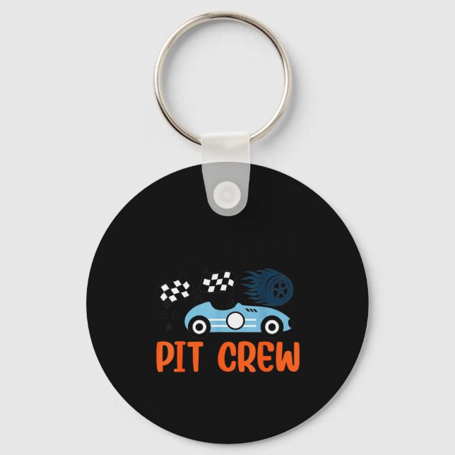 Nannie T Crew Race Car Family Matching Birthday  Keychain (Front)