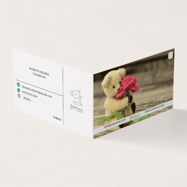NANNOOS  FOLDED BUSINESS CARD (Outside)