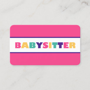 Nanny Babysitter Daycare QR Business Card