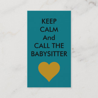 NANNY/BABYSITTER SERVICES BUSINESS CARD