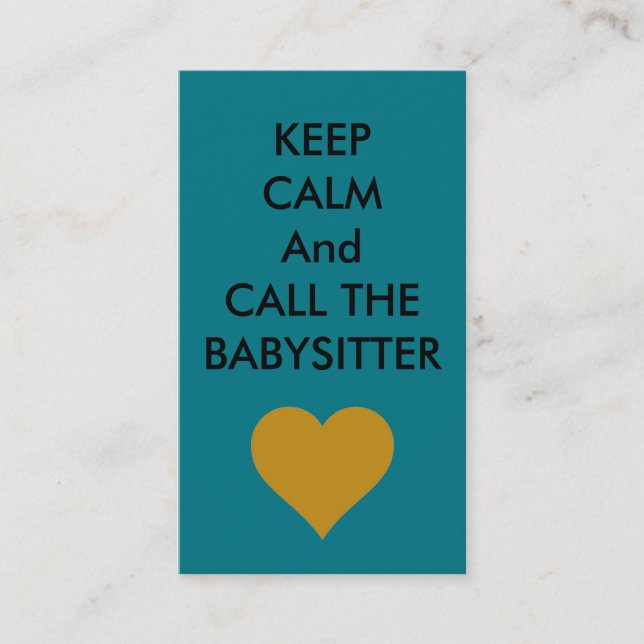 NANNY/BABYSITTER SERVICES BUSINESS CARD (Front)