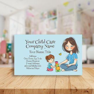 Nanny Babysitter Woman Childcare Daycare Children Business Card