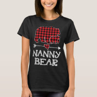 Nanny Bear Christmas Xmas Pajama Red Plaid Buffalo