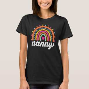 Nanny  Boho Rainbow Back To School Grandma Appreci T-Shirt
