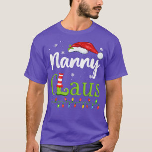 Nanny Claus Funny Grandma Santa Pyjamas Christmas T-Shirt