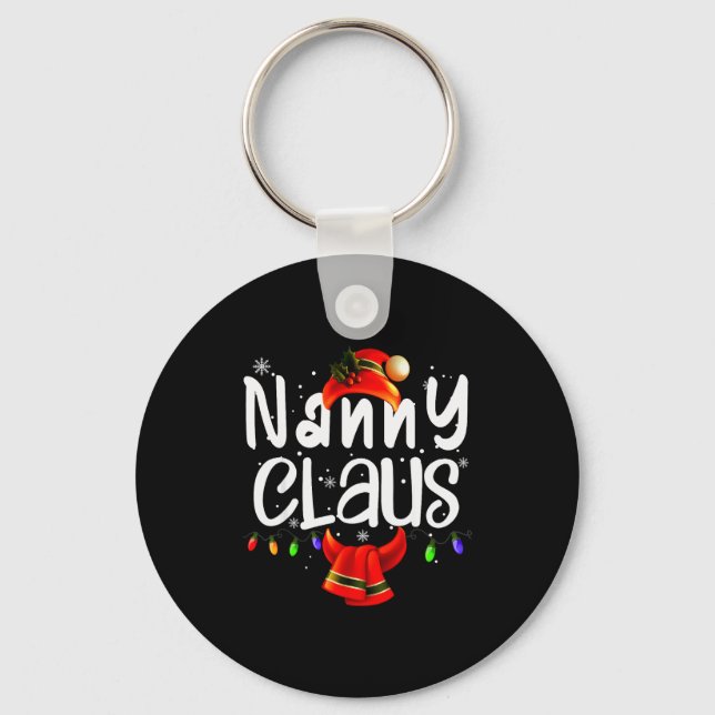 Nanny Claus Matching Christmas Costume  Keychain (Front)