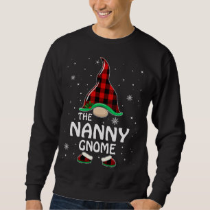 Nanny Gnome Buffalo Plaid Matching Family Christma Sweatshirt