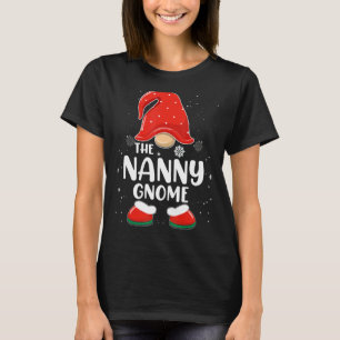 Nanny Gnome Buffalo Plaid Matching Family Christma T-Shirt