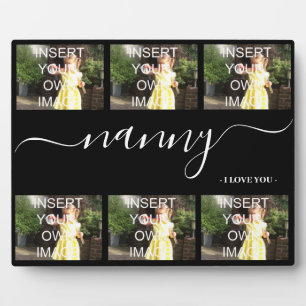 Nanny I Love You Six Photo Collage Gift Plaque