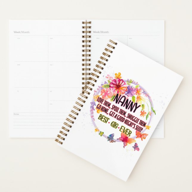 Nanny Love Them Spoil Them Snuggle Them  Planner (Display)