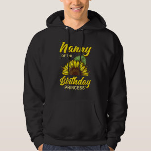 Nanny Of The Birthday Girl Sunflower Matching Fami Hoodie