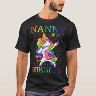 NANNY Of The Birthday Girl Unicorn T-Shirt