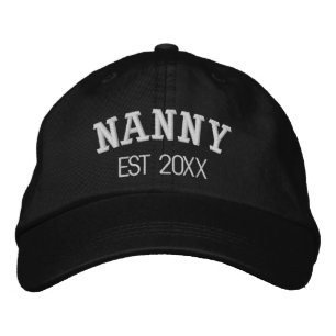 Nanny Personalized Grandma Gift Custom Text Embroidered Hat