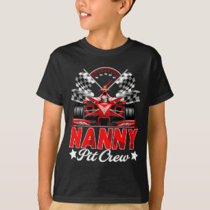 Nanny pit crew racing family race car birthday boy T-Shirt