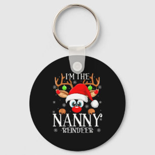 Nanny Reindeer Christmas Family Matching Group Fun Keychain